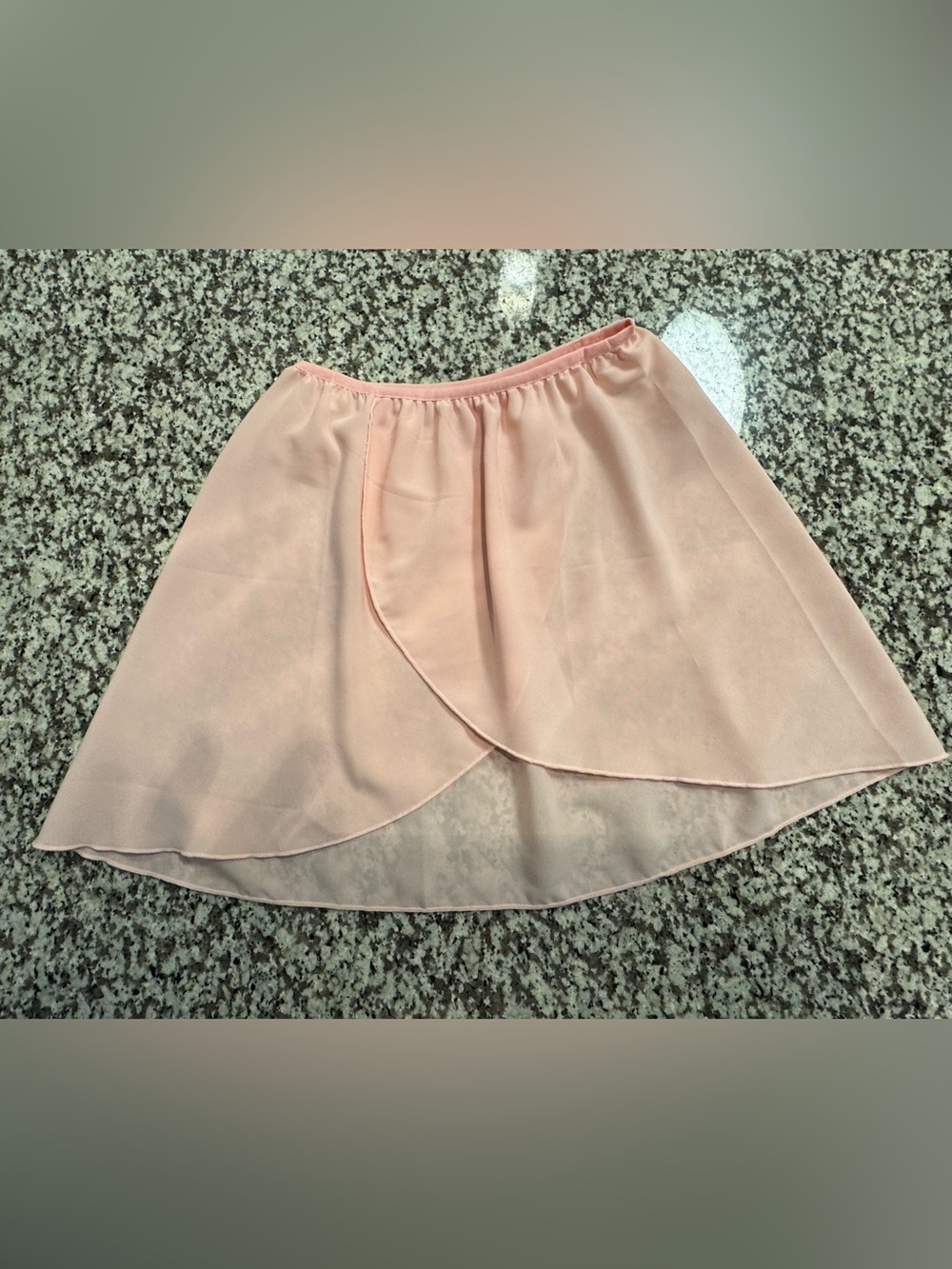 Girls' Soft Pink Chiffon Overlay Skirt